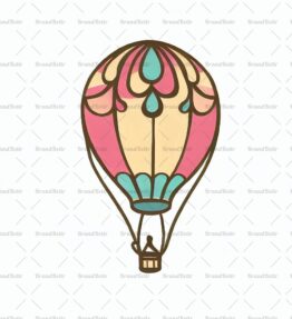 Verspielter Heißluftballon